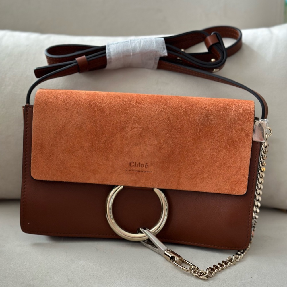 NEW CHLOE Faye Sm Shoulder Bag-Classic Tobacco NWOT Chloe Faye Shoulder Bag